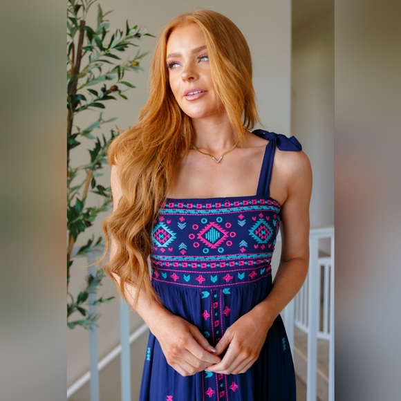 NWT Savanna Jane Midnight Magic Embroidered Maxi Dress - Picture 2 of 16